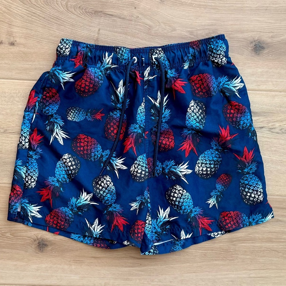 George Pineapple Print Swim Trunks Size M (32-34)